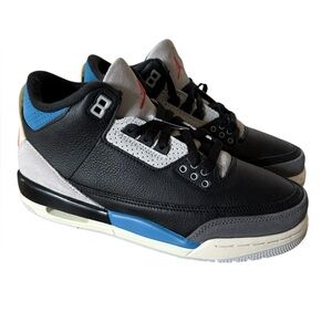 Nike Air Jordan 3 Retro GS Rare Air Black Blue Red IB8968-004 Kid's 7Y Women 8.5